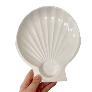 Vintage Seashell Half Clam Trinket Jewelry Dish